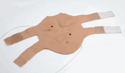 Chest Overlay with Gunshot Wound – Giyilebilir Travmatik Mermi Yarası Eğitim Modeli