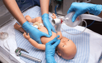 Newborn PEDI S109 Yenidoğan Becerileri Eğitim Simülatörü, CPR ve hava yolu yönetimi eğitimi