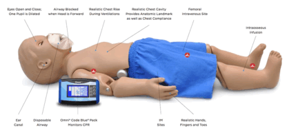 One-Year-Old CPR Patient Simulator S114, OMNI® ile pediatrik CPR ve ventilasyon eğitimi