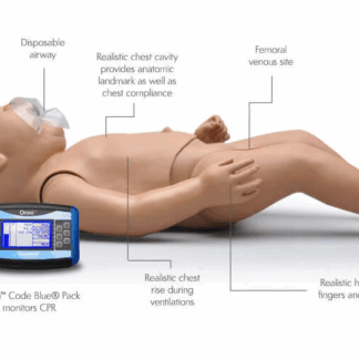 Susie Simon S104 Yenidoğan CPR Hasta Simülatörü, OMNI® ile gerçek zamanlı CPR izleme ve resüsitasyon eğitimi